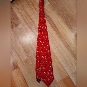 Noel Silk Christmas Holiday Tie Necktie Santa Golf Theme USA